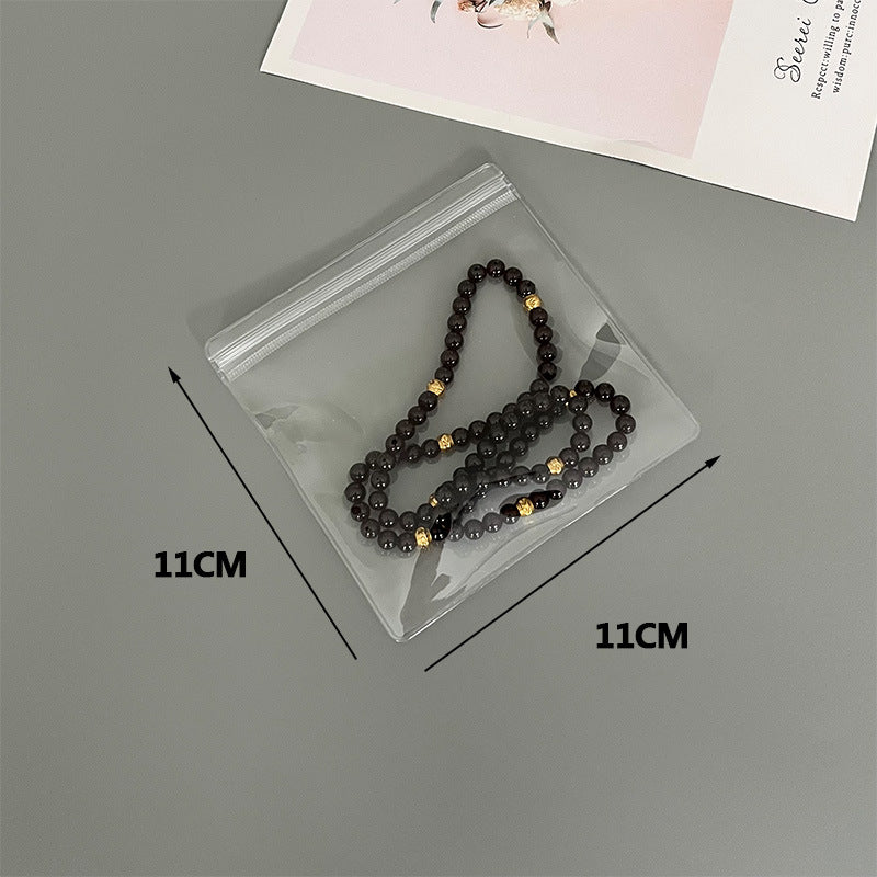 simple style solid color plastic  jewelry packaging bags