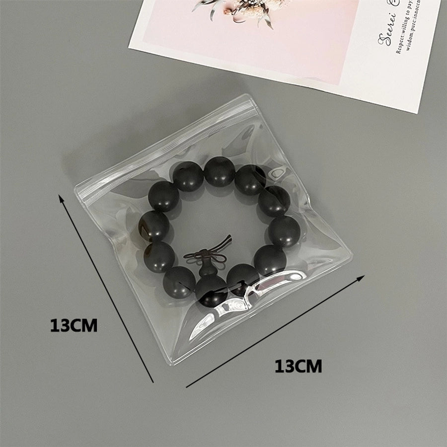 simple style solid color plastic  jewelry packaging bags