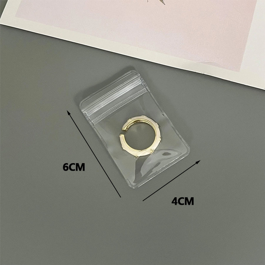 simple style solid color plastic  jewelry packaging bags
