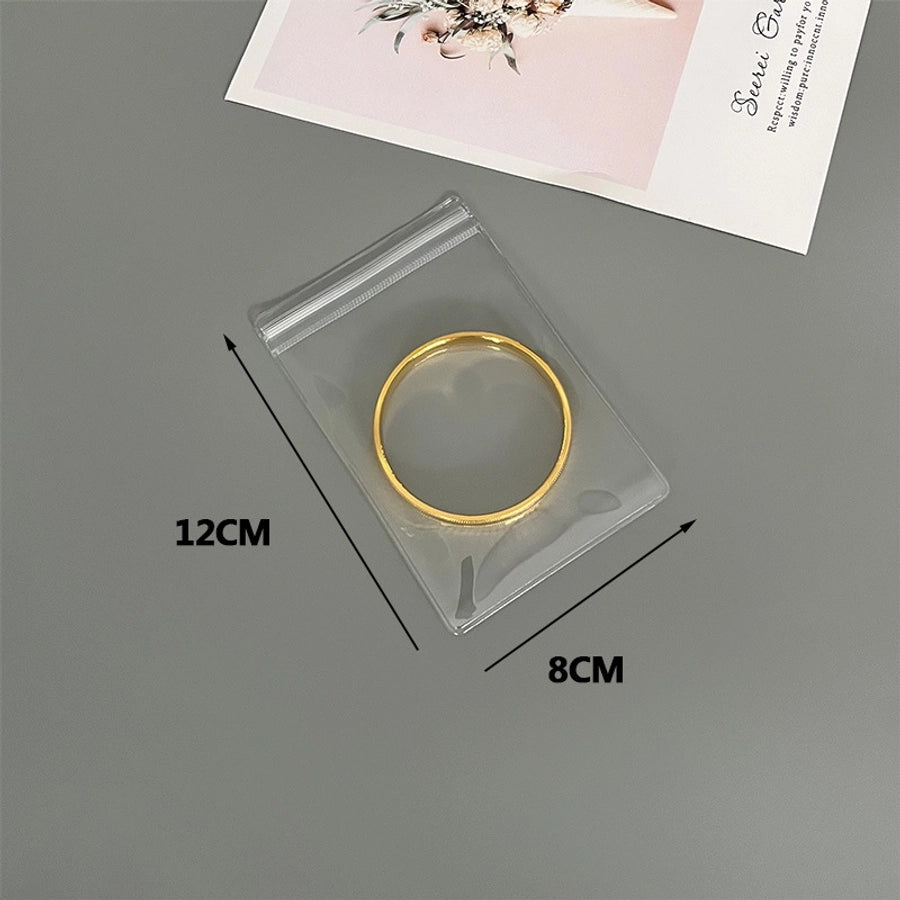 simple style solid color plastic  jewelry packaging bags