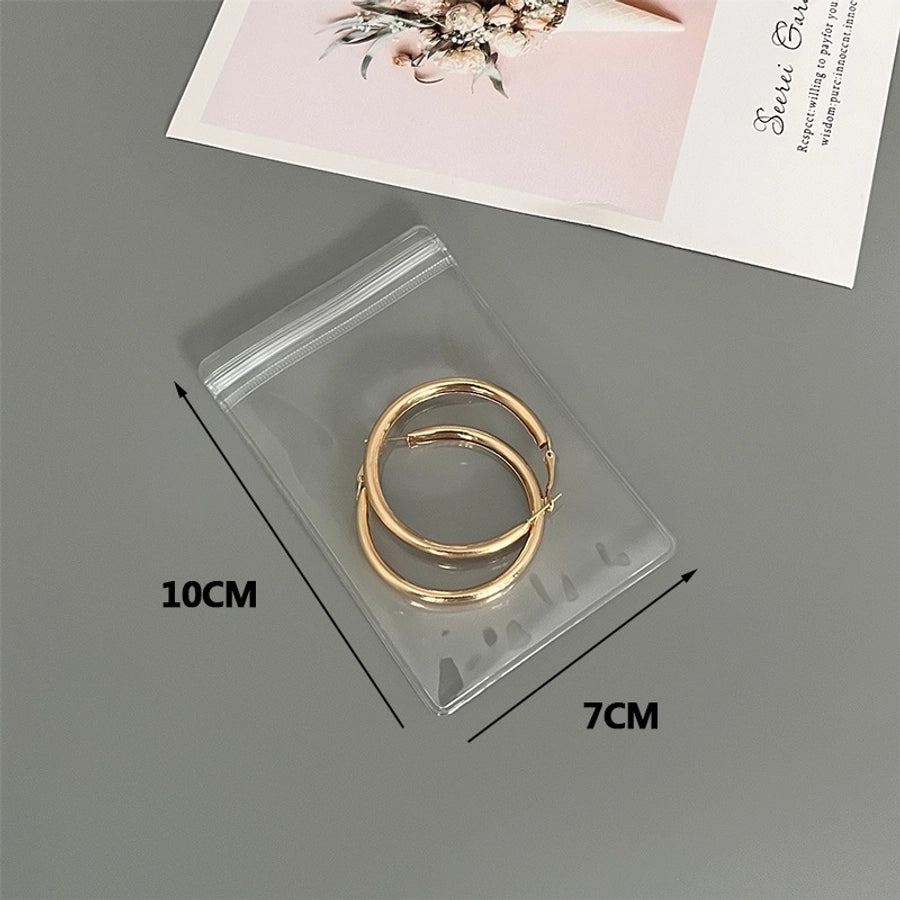 simple style solid color plastic  jewelry packaging bags