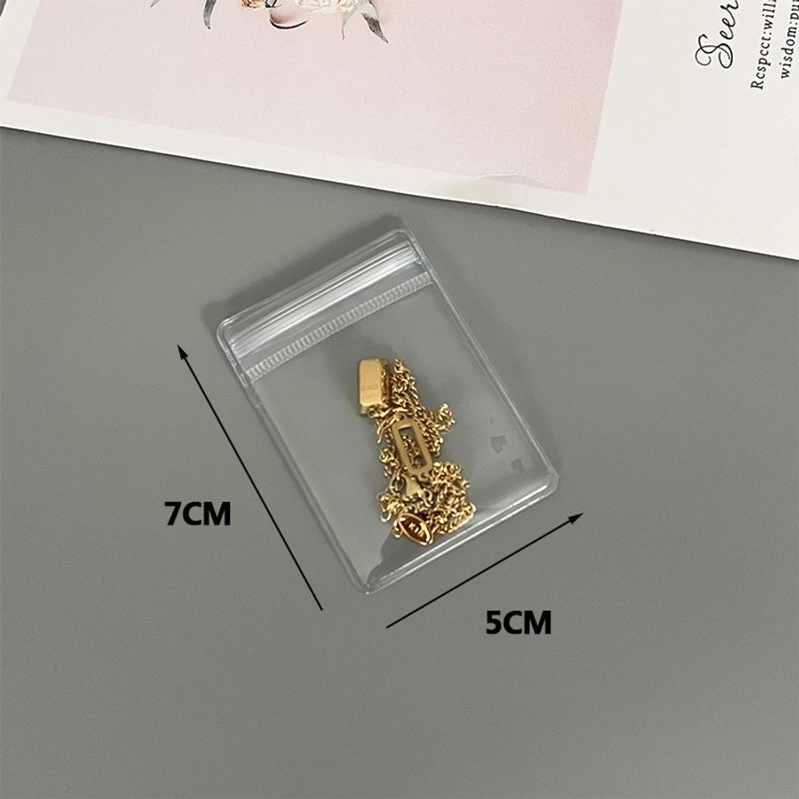 simple style solid color plastic  jewelry packaging bags