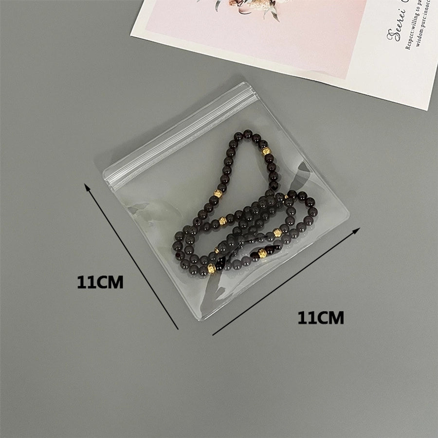 simple style solid color plastic  jewelry packaging bags