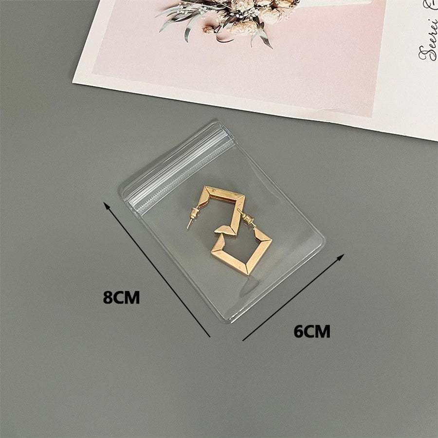 simple style solid color plastic  jewelry packaging bags