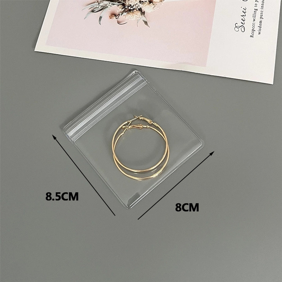 simple style solid color plastic  jewelry packaging bags